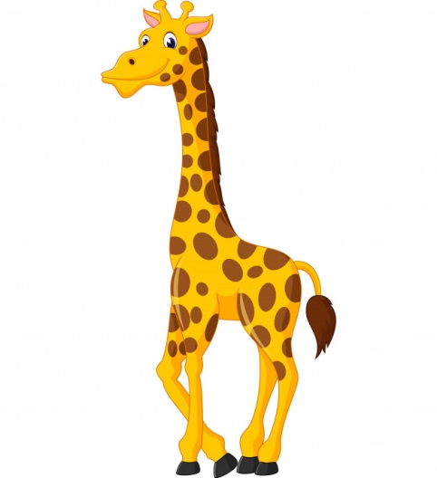 Descripción: Cute jirafa de dibujos animados | Vector Premium