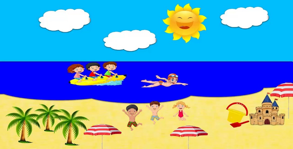 VIDEO INFANTIL -jugando con los niños en la playa -vacaciones para ...