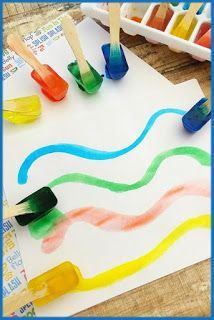 Actividades para Educación Infantil: TÉCNICAS PLÁSTICAS: pintar con hielo